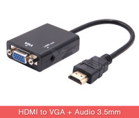Cáp kết nối Laptop cổng HDMI sang máy chiếu VGA Audio