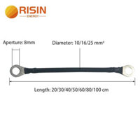 Cáp Kết Nối Pin Ô Tô Siêu Mềm Dây PVC UPS Kết Nối M8 O Vòng Nối Dài Dây Cáp Cho Xe Máy Pin