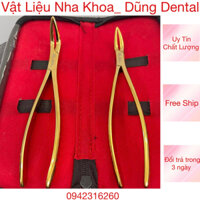 Cặp kìm nhổ chân răng mạ vàng _ Nha Khoa