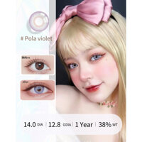 Cặp kính áp tròng CALK nhiều màu Pola mềm 0.00 ~ 8.00 14.0mm