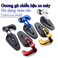 Cặp kính chiếu hậu xe máy gương kiểu gắn tay lái xe máy thiết kế thời trang phù hợp cho mọi loại xe bằng nhôm