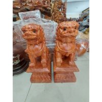 CẶP KỲ LÂN GỖ HƯƠNG NGUYÊN KHỐI NHIỀU KÍCH THƯỚC