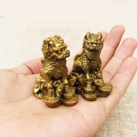 Cặp Kỳ Lân Mini Phong Thủy Bằng Đồng Nguyên Chất Mang Lại Điềm Lành,Chiêu Tài,Chiêu Lộc Cho Gia Chủ