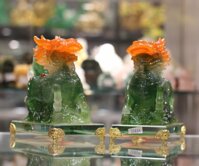 Cặp kỳ lân ngọc xanh tụ tài C083A