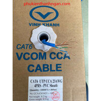 Cáp LAN CAT6E CCA UTP 23AWG 4PRS Solid - Xanh (305m)