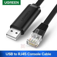 Cáp lập trình Console USB to RJ45 Ugreen 50773 dài 1.5m cấu hình server, router, cisco