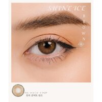 Cặp lens cận thời trang Hàn  Quốc  màu nâu cam  cá tính SHINE ICE BROWN , Lens  giãn tròng tự nhiên G.DIA13.0mm.