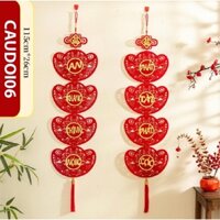 Cặp liễng dài treo tết trang Trí nhà cửa, set 2 liễng câu đối trang trí nhà cửa, phụ kiện dây treo tết