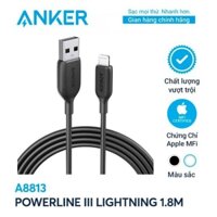 Cáp Lightning 1.8m A8813 Anker PowerLine III