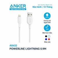 Cáp Lightning Anker Powerline II – 0.9m – A8432 ( Bảo hành 15 tháng chính hãng Anker)