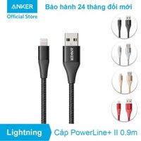 Cáp lightning ANKER POWERLINE II 0.9 m ( kèm bao đựng)