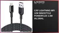 Cáp Lightning MFi 12W Innostyle Powerflex 1.5m IAL150AL
