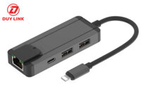 Cáp Lightning OTG to Lan, Hub USB dùng cho iPhone, iPad Onten 75002