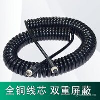 Cáp lò xo dày cho xe tải lớn bán tải, cáp kết nối camera lùi, cáp video, cáp co giãn, cáp xoắn