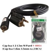 Cáp loa 1-2 1.5m M-Pard V-0014 (Cáp loa 1 đầu 3.5mm ra 2 RCA)