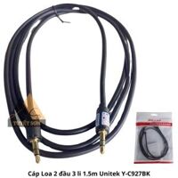 Cáp Loa 2 đầu 3 li 1.5m Unitek Y-C927BK