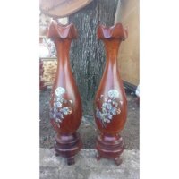 Cặp lộc bình gỗ hương cao 60cm