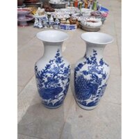 Cặp lộc bình sứ Bát Tràng 39 cm