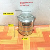 CẶP LỒNG CÀ MÈN 3 NGĂN INOX SUS 304 - CL14/3I3 -
