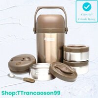 Cặp Lồng Camen giữ nhiệt ZEBRA  Cao cấp 3 ngăn 1.8L Zebra - 152440 Thái Lan