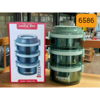 Cặp lồng đựng cơm 3 tầng Hộp Cơm Bên Trong Di Động Bằng Thép Không Gỉ  Có Thể Tháo Rời