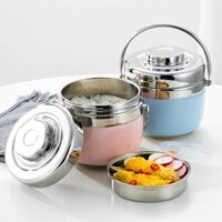 Cặp lồng đựng cơm giữ nhiệt 2 ngăn cooker, cà men đựng cơm inox giữ nhiệt lâu