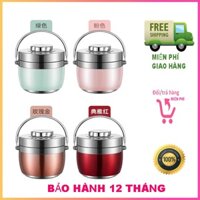 Cặp lồng đựng cơm giữ nhiệt 2 ngăn cooker, cà men đựng cơm inox giữ nhiệt lâu