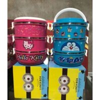 CẶP LỒNG GIỮ NHIỆT LÕI INOX 3 TẦNG HELLO KITTY