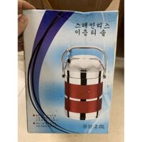 Cặp lồng Inox 3, tầng giữ nhiệt nắp bát Loại 1.4l và 2L