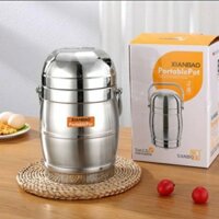 Cặp lồng Inox 304 1,6L XIANBAO Chính Hãng- cặp lồng giữ nhiệt siêu bền( Sale cực sốc)