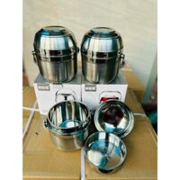 Cặp lồng inox 304 - dung tích 1.5l  đựng đồ ăn giữ nhiệt có bát hàng cao cấp