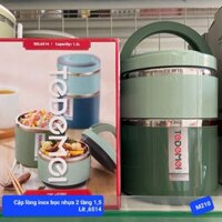 Cặp lồng inox bọc nhựa 1,5 lít .6514