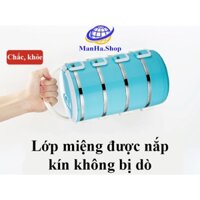 Cặp lồng inox giữ nhiệt 4 ngăn, Hộp cơm giữ nóng thức ăn 2 lớp, Hàng chính hãng chất lượng cao tại ENZO PRO