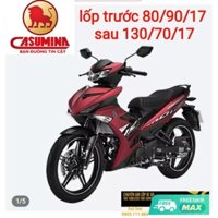 Cặp lốp (80/90-17 và 130/70-17) Exiter/Winner 150 hàng xuất khẩu châu âu lốp ko sử dụng săm cao cấp.