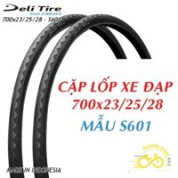 Cặp Lốp (vỏ) xe đạp Deli Tire S601 700x23C / 700x25C / 700x28C