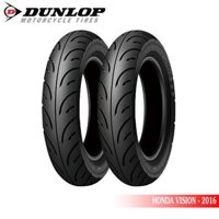 Cặp lốp ( Vỏ ) xe HONDA VISION 2016 DUNLOP TRƯỚC 80/90-14 D307 và SAU 90/90-14 D307 _ Lốp Trung Thành