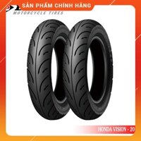 Cặp lốp ( Vỏ ) xe HONDA VISION 2016 DUNLOP TRƯỚC 80/90-14 D307 và SAU 90/90-14 D307 _ Lốp Trung Thành