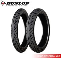 Cặp lốp ( Vỏ ) xe HONDA WAVE ALPHA 2016 DUNLOP TRƯỚC 70/90-17 TT902 và SAU 80/90-17 TT902 _ Lốp Trung Thành