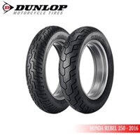Cặp lốp xe HONDA REBEL 250 DUNLOP TRƯỚC 100/90-18 D404 và SAU 130/90-15 D404