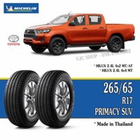 Cặp Lốp Xe Ô Tô Toyota Hilux - Michelin 265/65R17 (Số lượng: 2 lốp) - Miễn phí lắp đặt + Cân bằng động