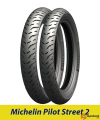 Cặp lốp/vỏ xe máy Michelin Pilot street 2 cho wave, future, sirius, raider (loại không săm)