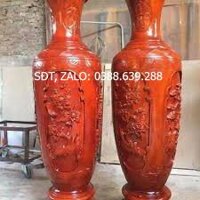 Cặp lục bình gỗ xà cừ