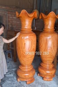 Cặp lục bình - lộc bình cao 1m80 gỗ hương