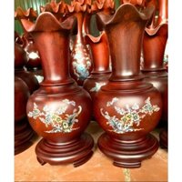 Cặp Lục bình tài lộc -Cặp lục bình củ tỏi gỗ lim cao 30-40 cm