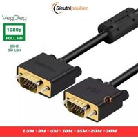 Cáp màn hình máy chiếu VGA chống nhiễu chính hãng VEGGIEG từ 1.5m đến 30m , dây VGA 3+6