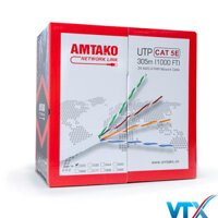 Cáp mạng AMTAKO Cat5e UTP 5888 Đồng nguyên chất