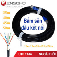 Cáp mạng bấm sẵn 2 đầu loại ngoài trời UNITEK / ENSOHO dài 10 Mét đến 50 Mét chuẩn UTP Cat6 lõi CCA
