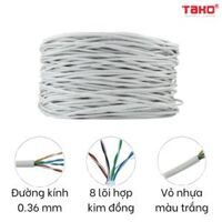 Cáp mạng Cat 5e AMTAKO 5222 dây trắng 305m