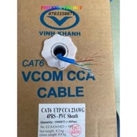 Cáp mạng Cat5 Cat6E UTP 23AWG 4 pair Solid - Xanh (305m)