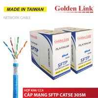 Cáp Mạng CAT5E SFTP CCA Golden Link  100MHz - 3m - 305m - Hàng chính hãng - Blue - 100m